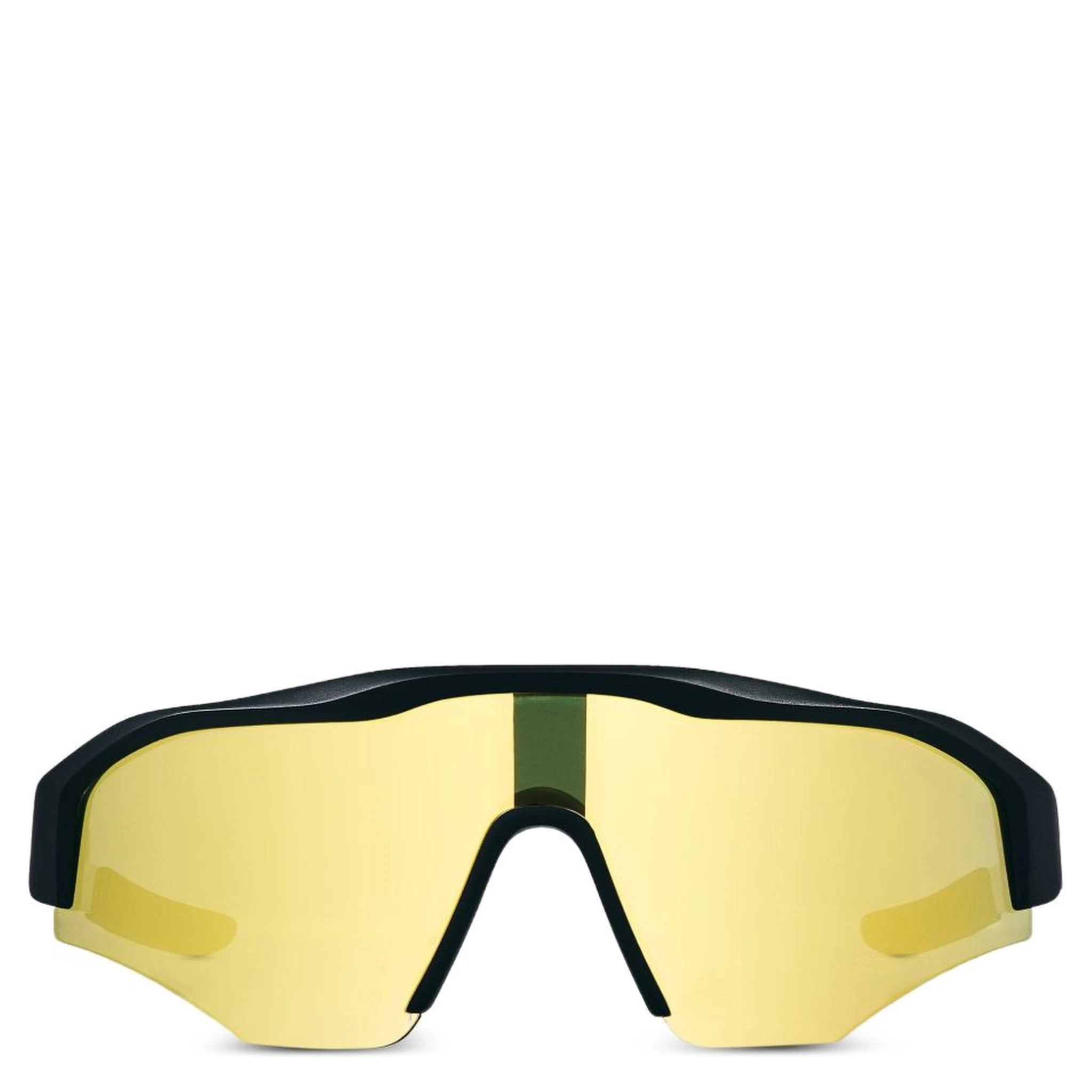 Sunnies With Curved Temples And Lenses In Yellow