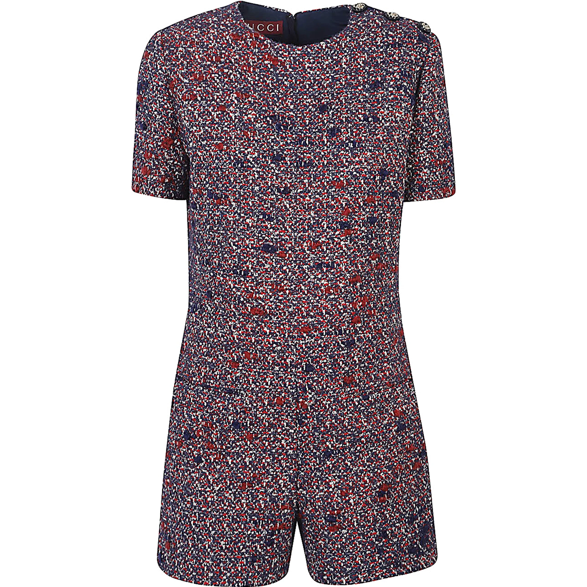 Gucci buttoned short-sleeve playsuit