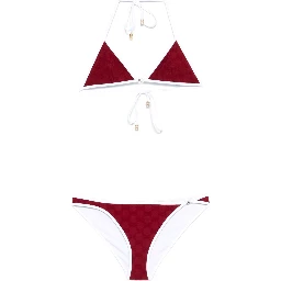 Burgundy Stretch Terry Fabric Bikini