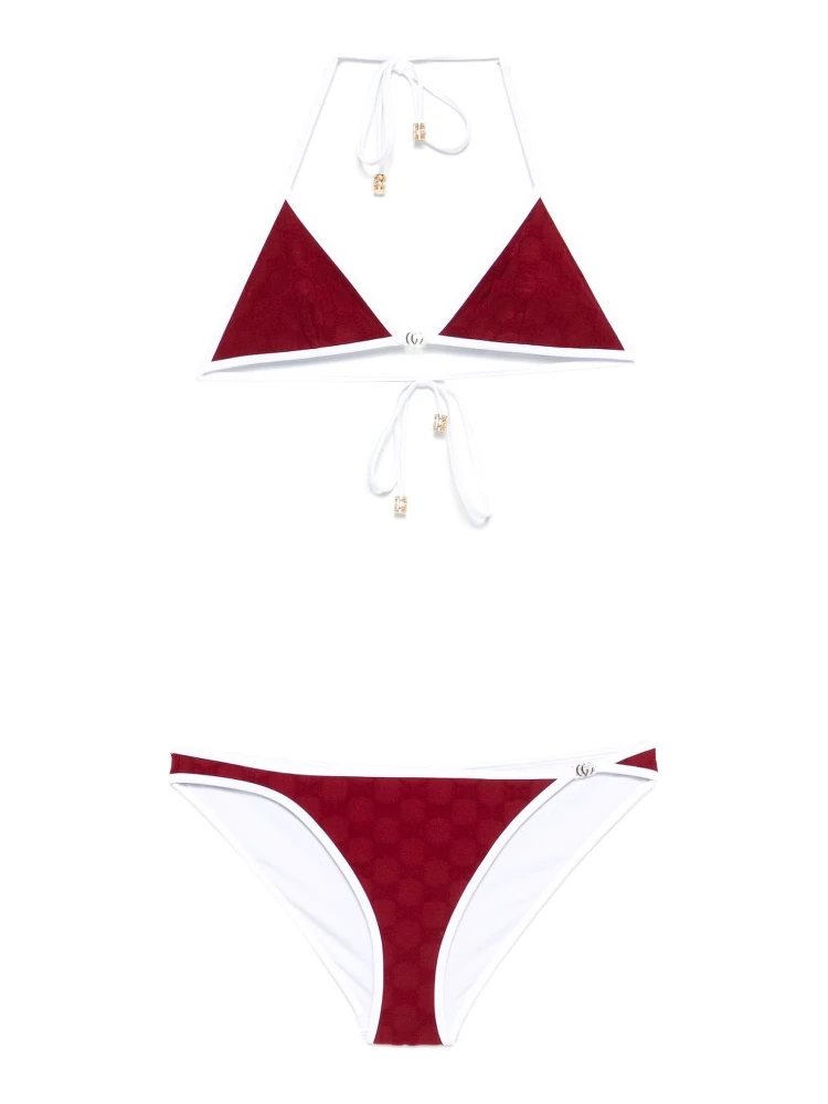 Burgundy Stretch Terry Fabric Bikini