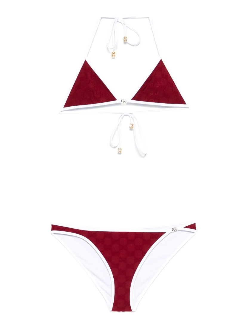 Burgundy Stretch Terry Fabric Bikini