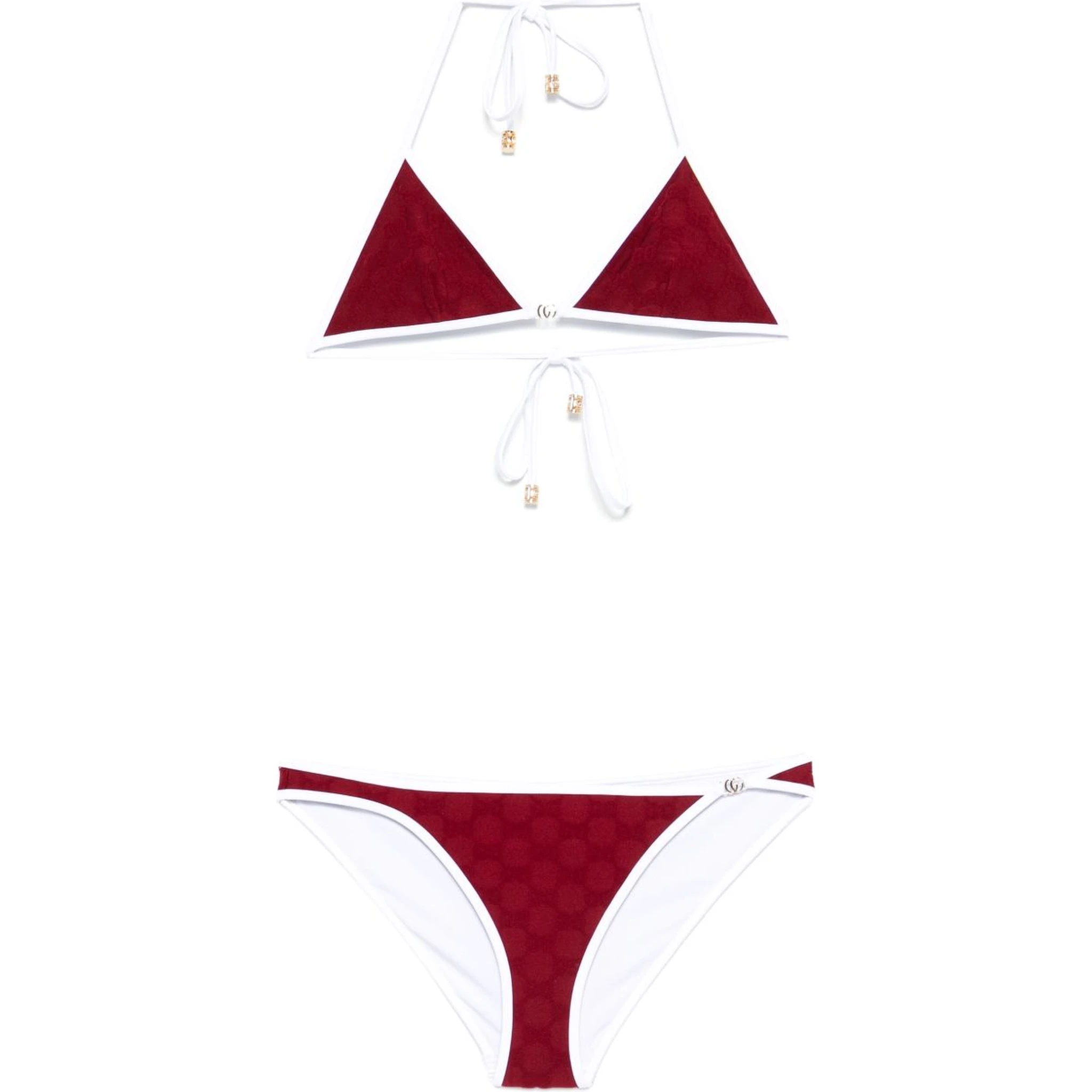Burgundy Stretch Terry Fabric Bikini