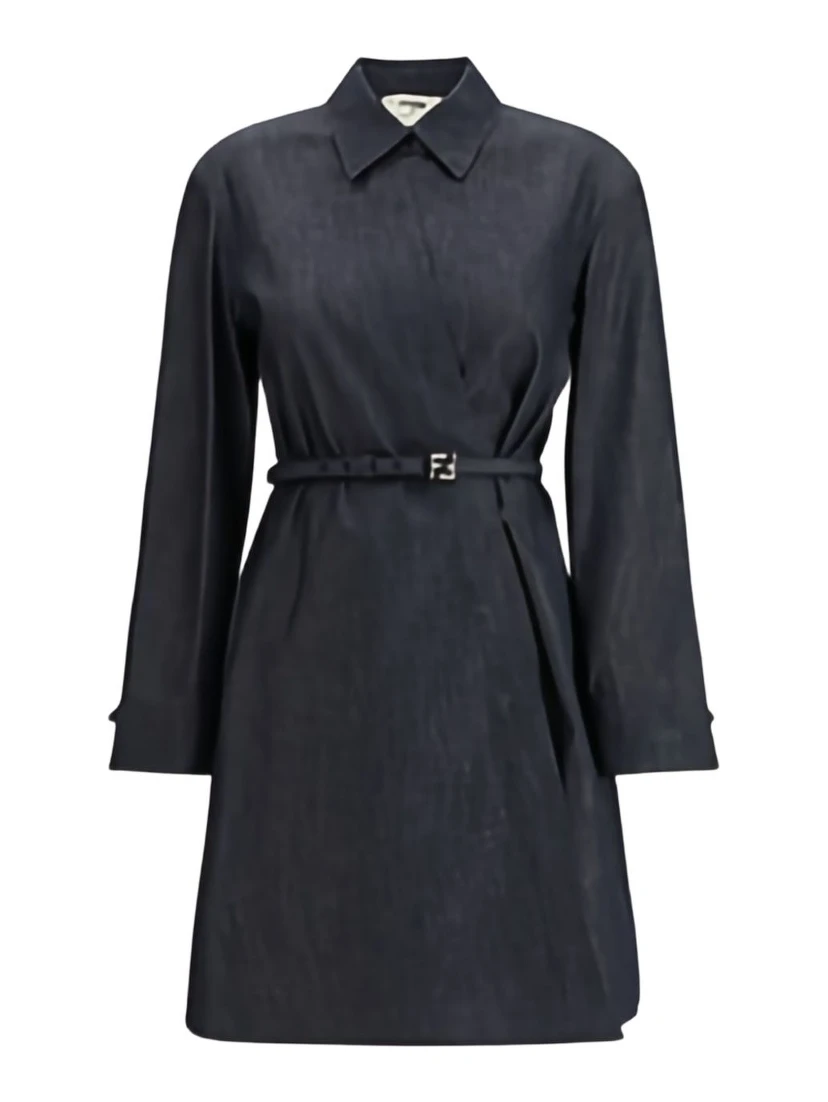 Chambray Dress In Blue