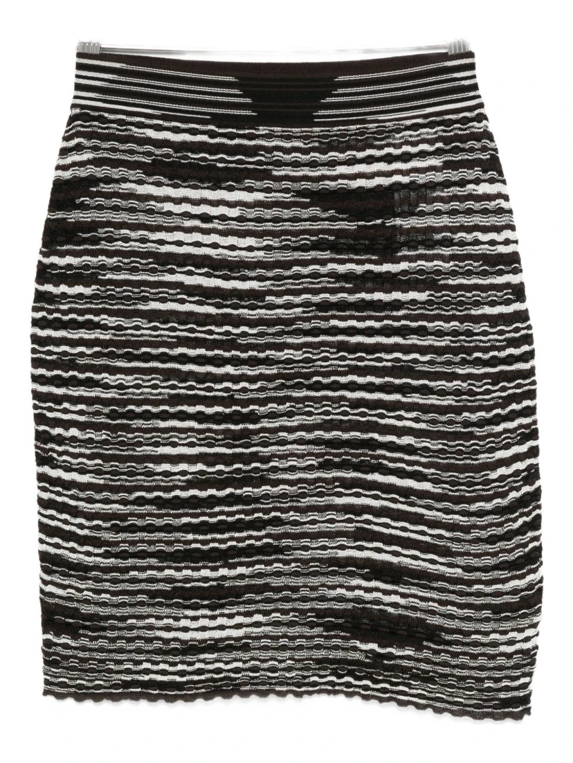 striped ribbed skirt