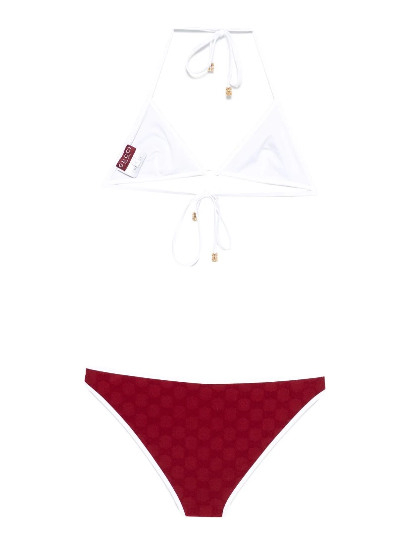 Burgundy Stretch Terry Fabric Bikini