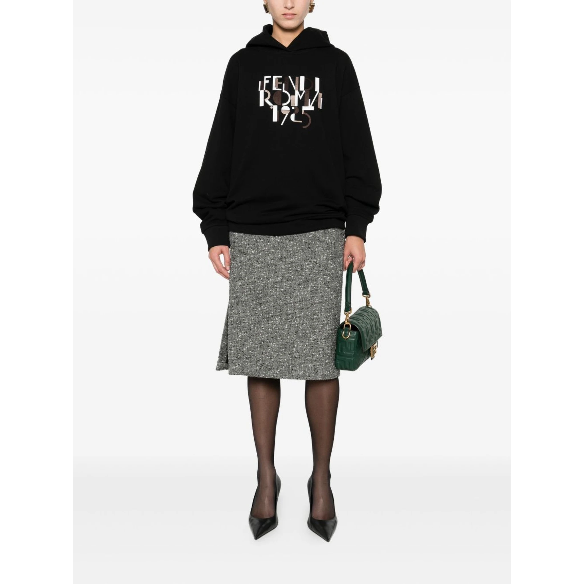 FENDI logo-print hoodie