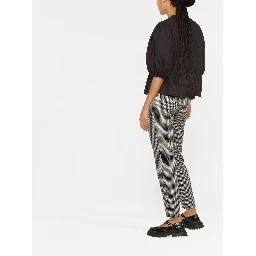 puff-sleeved peplum blouse