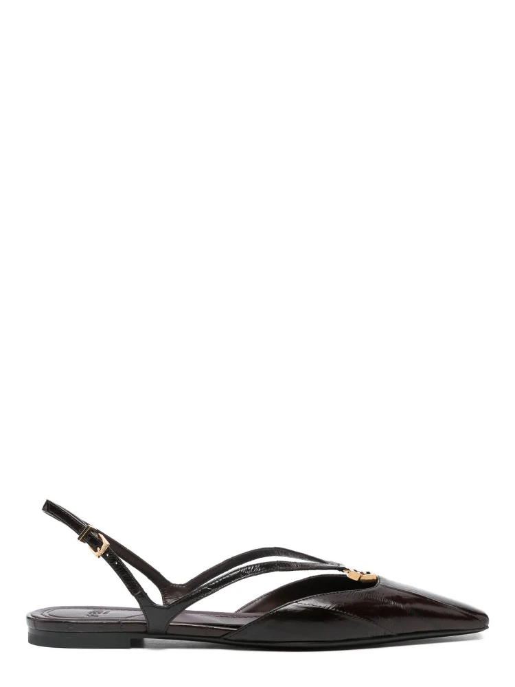 FFold leather pumps