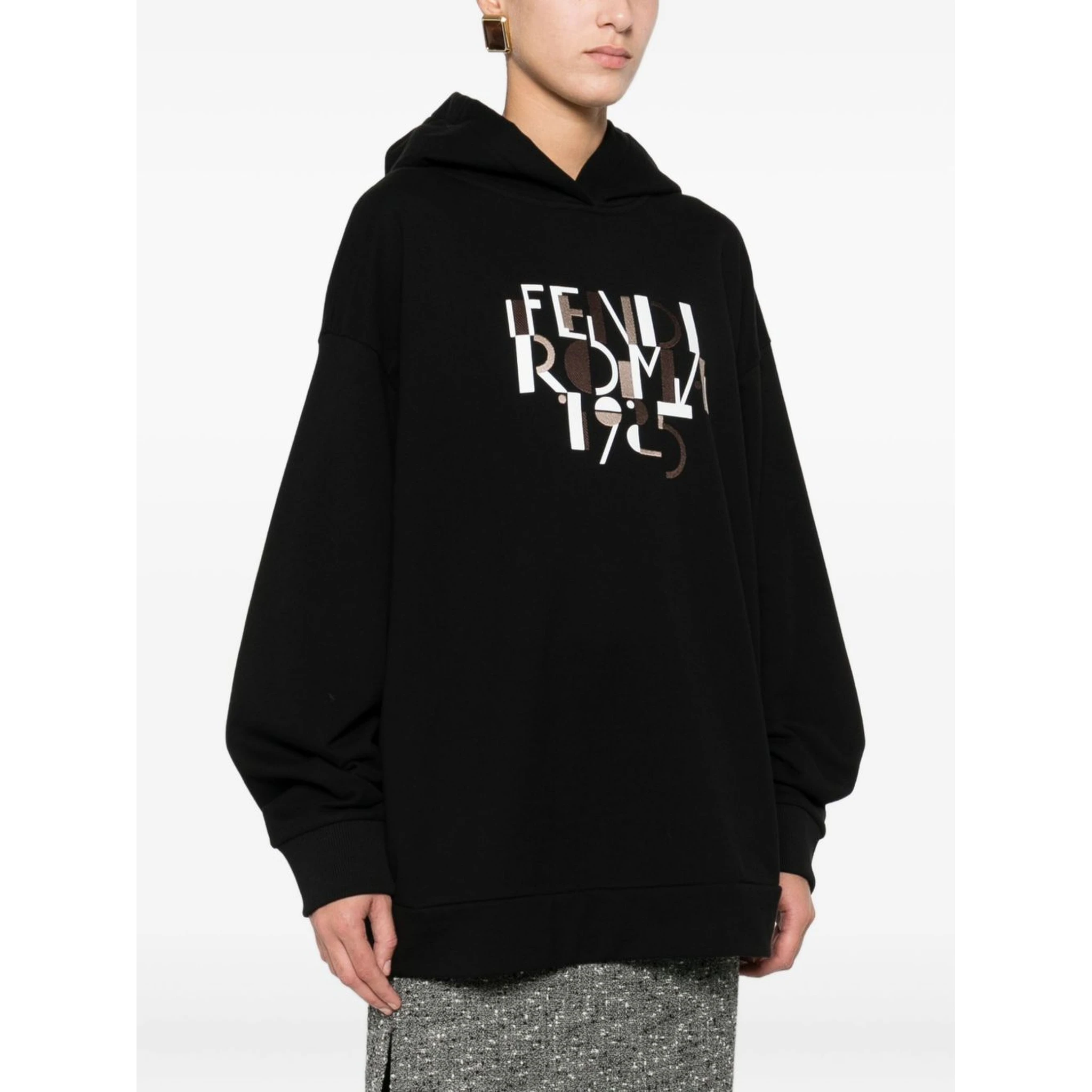 FENDI logo-print hoodie