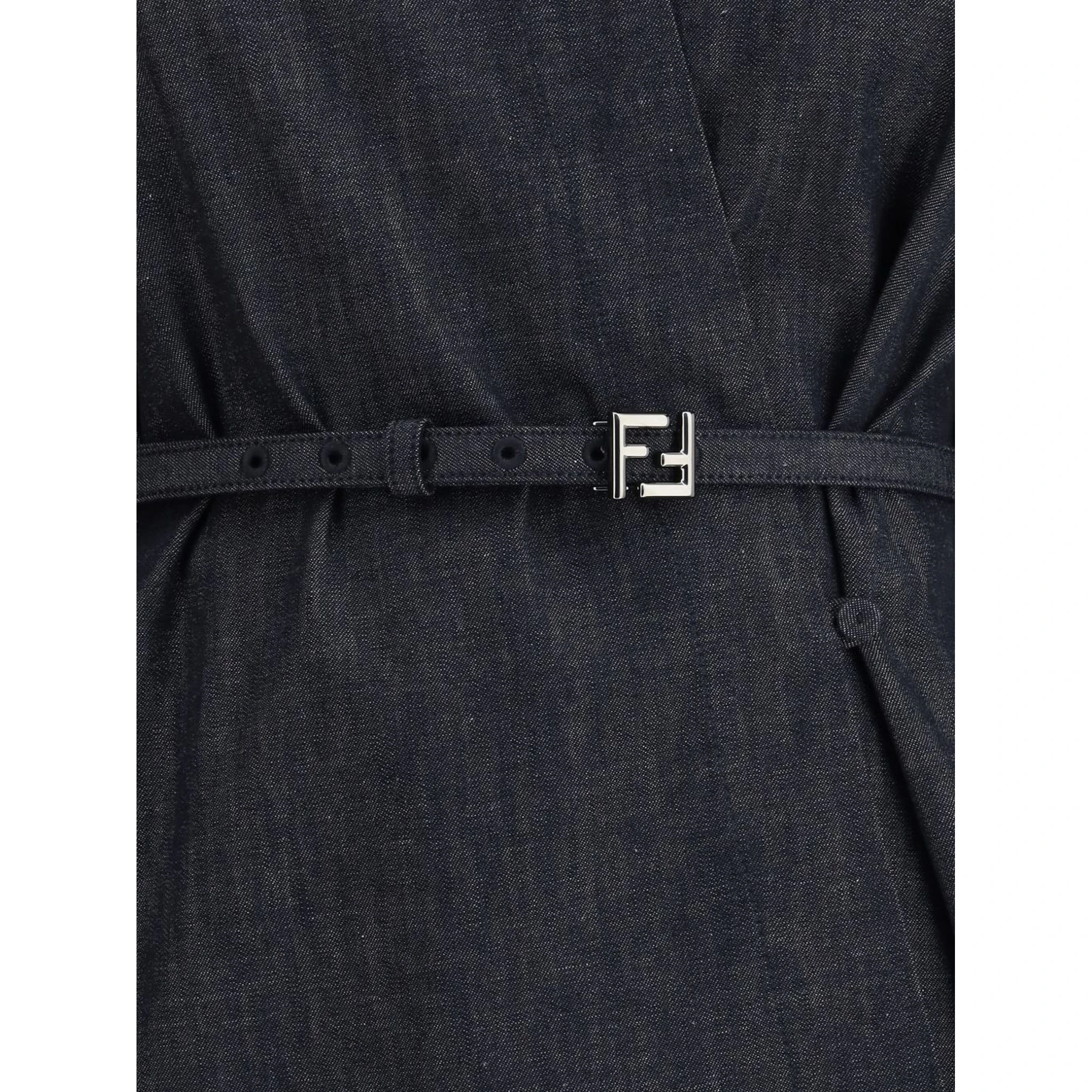 Chambray Dress In Blue