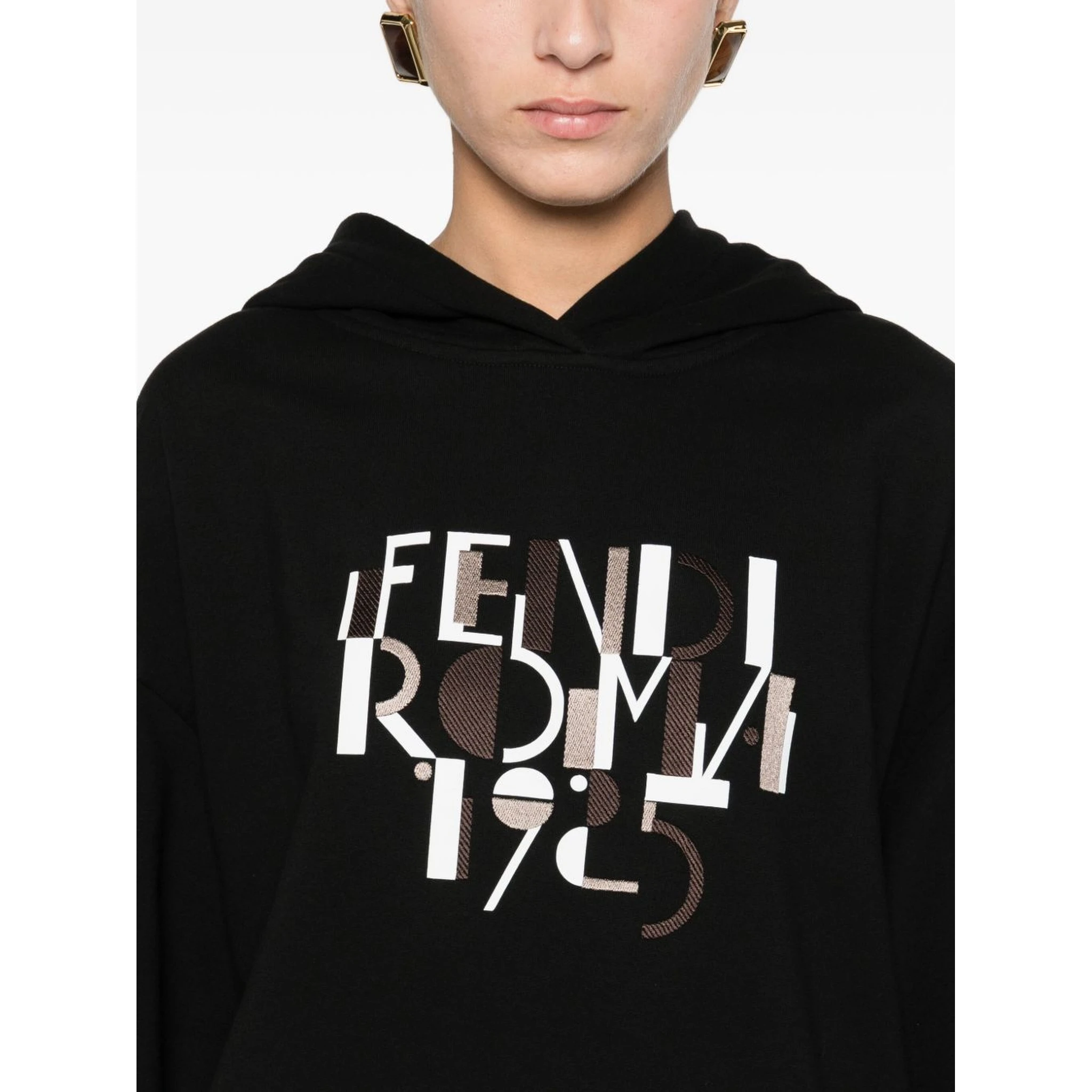 FENDI logo-print hoodie