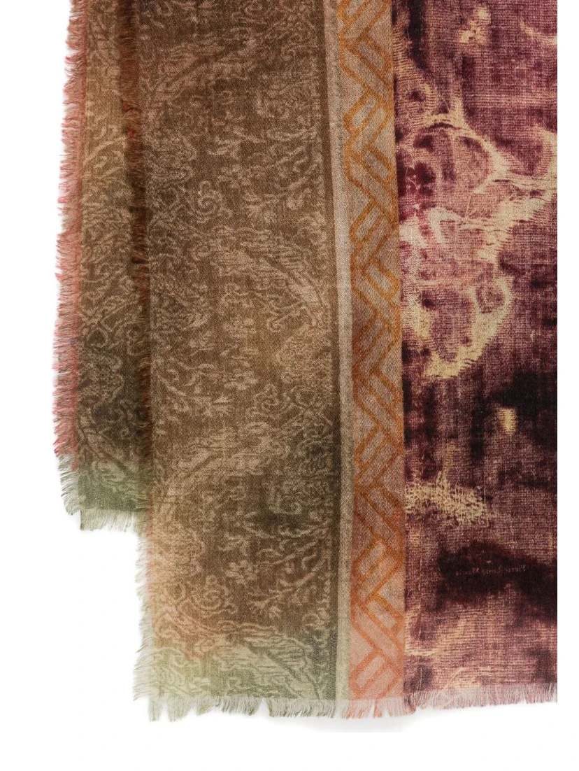 patterned silk scarf