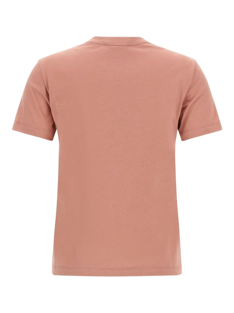 Fendi Pink Cotton T-Shirt with Logo Print alternative
