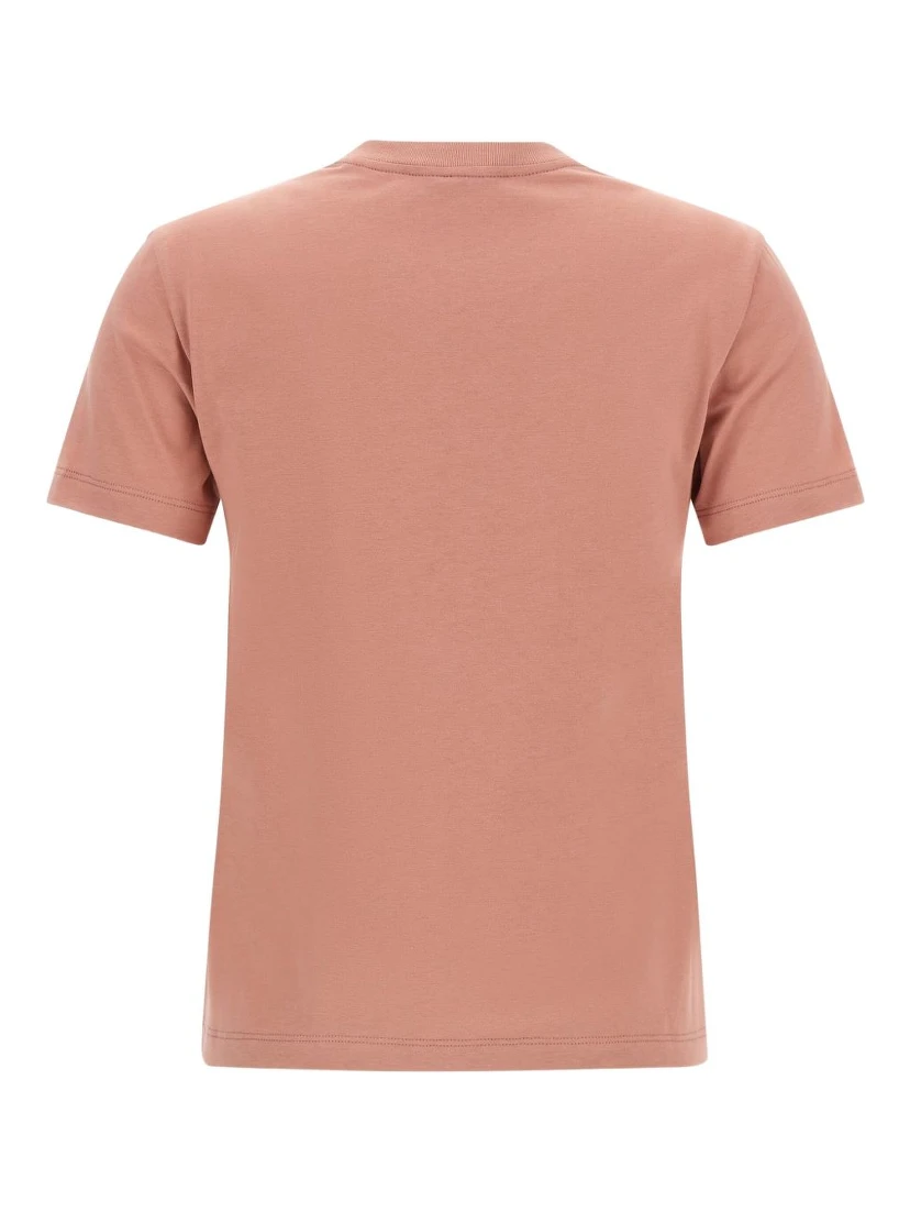 Fendi Pink Cotton T-Shirt with Logo Print