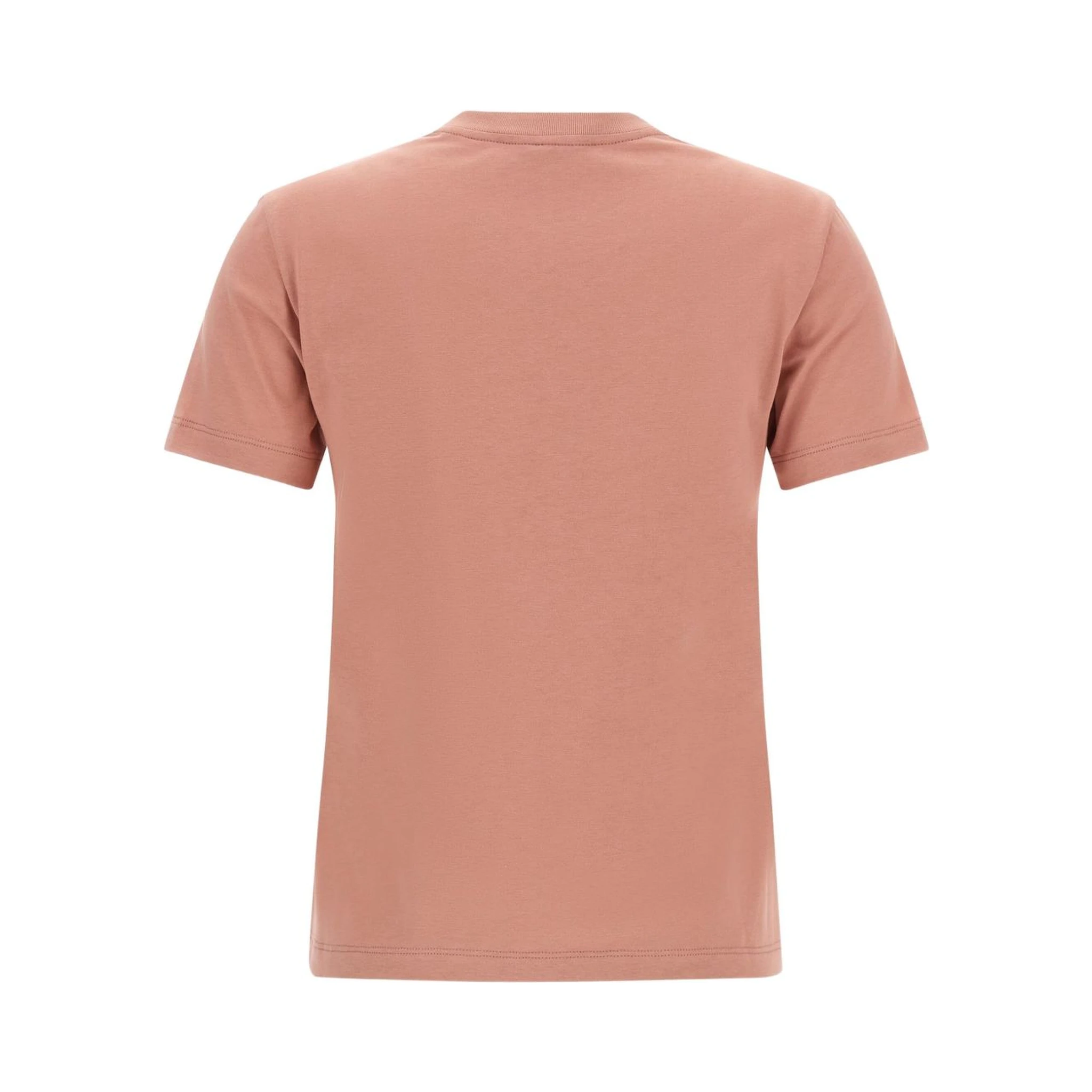 Fendi Pink Cotton T-Shirt with Logo Print