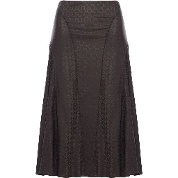 FF-jacquard midi skirt