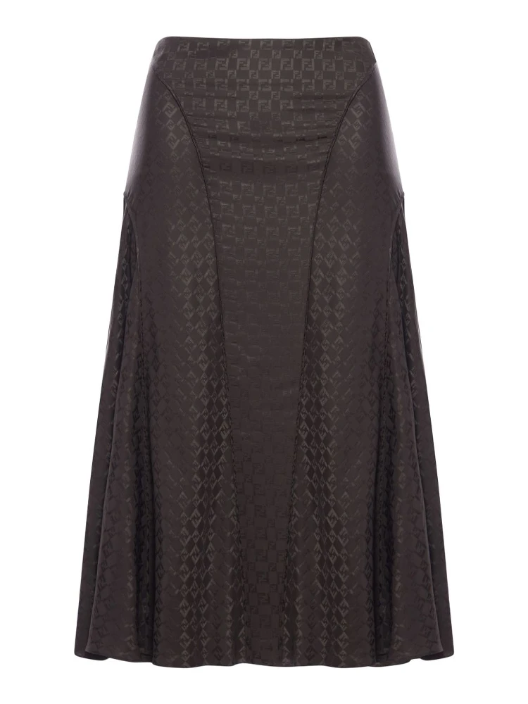FF-jacquard midi skirt