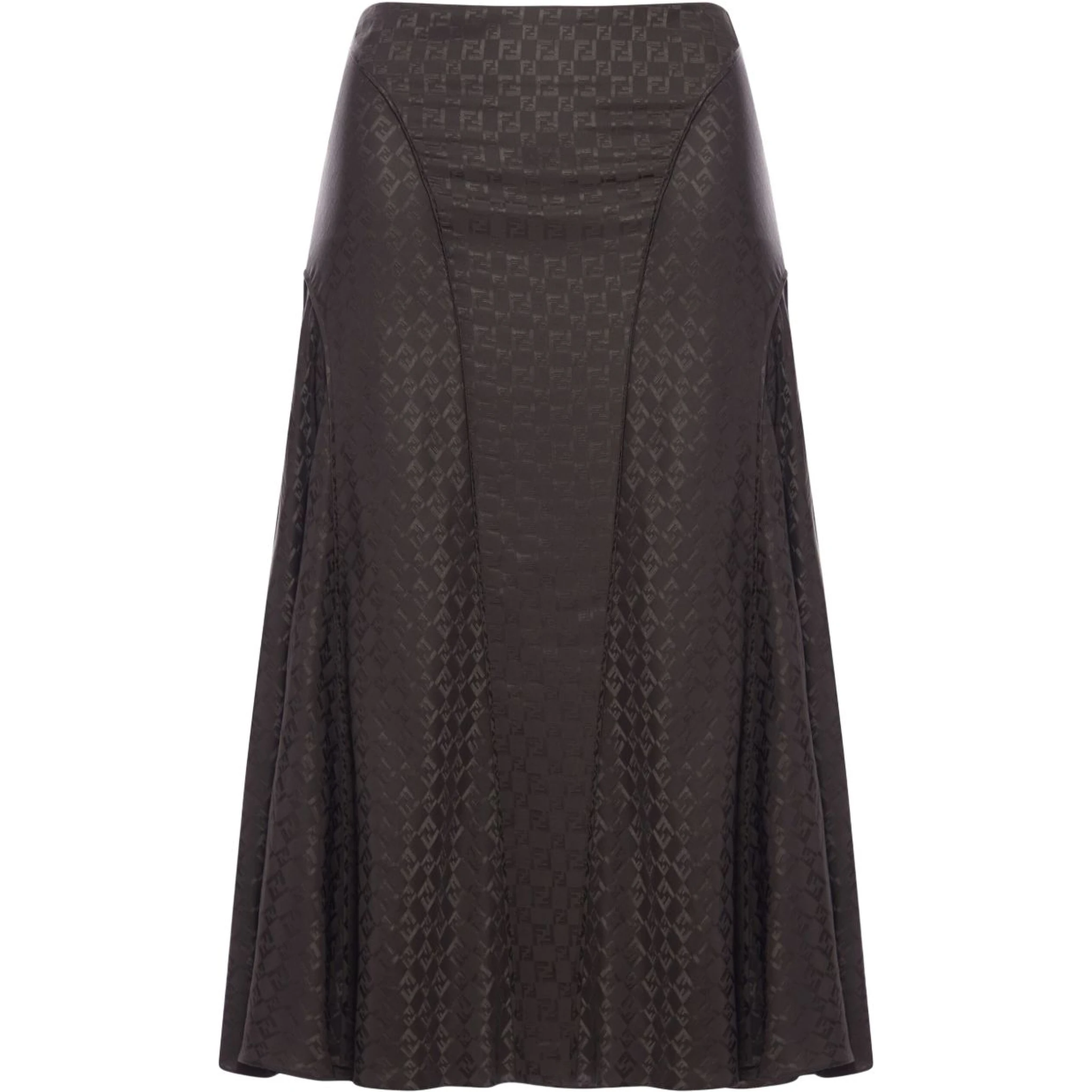 FF-jacquard midi skirt