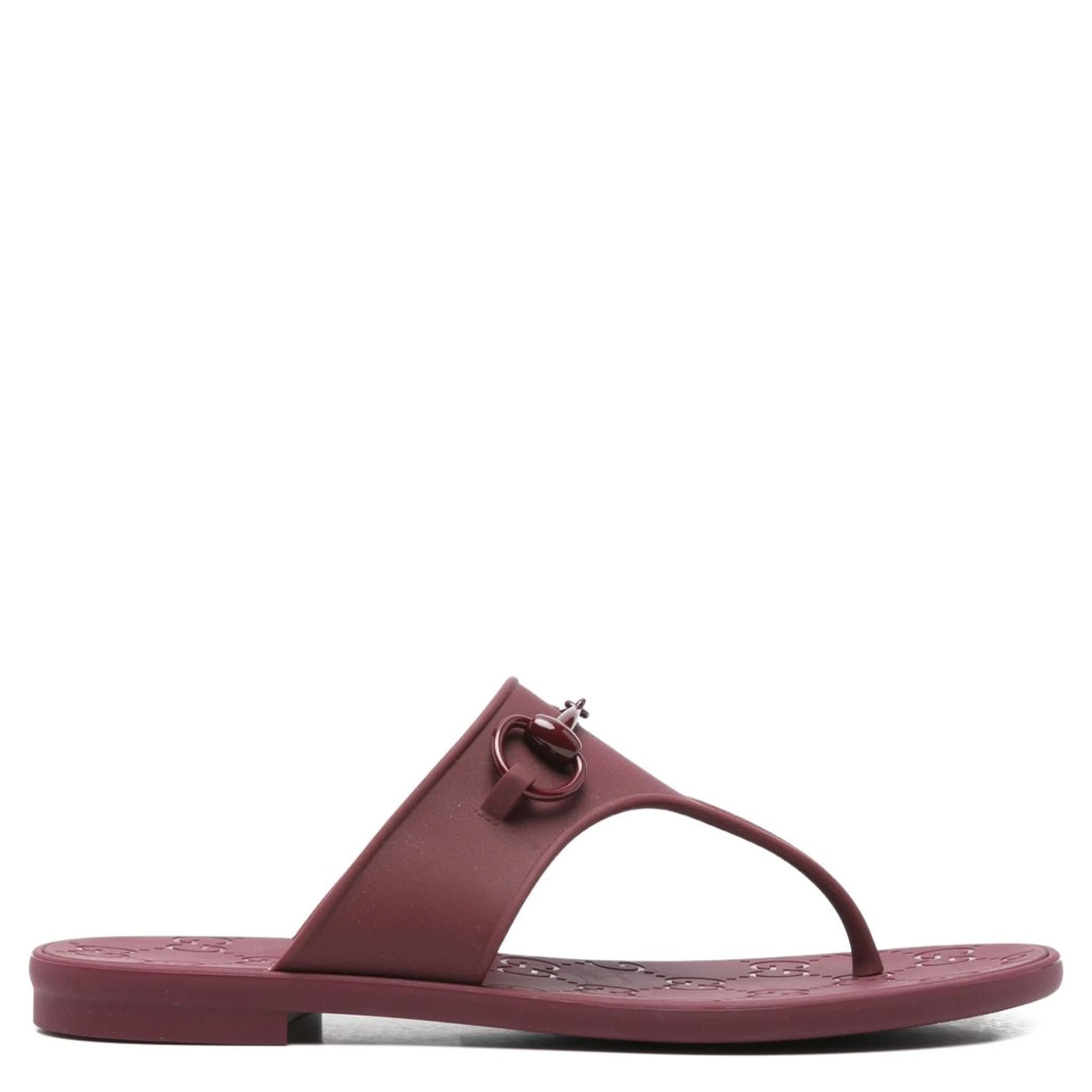 Maroon Open Toe Sandals In Burgundy