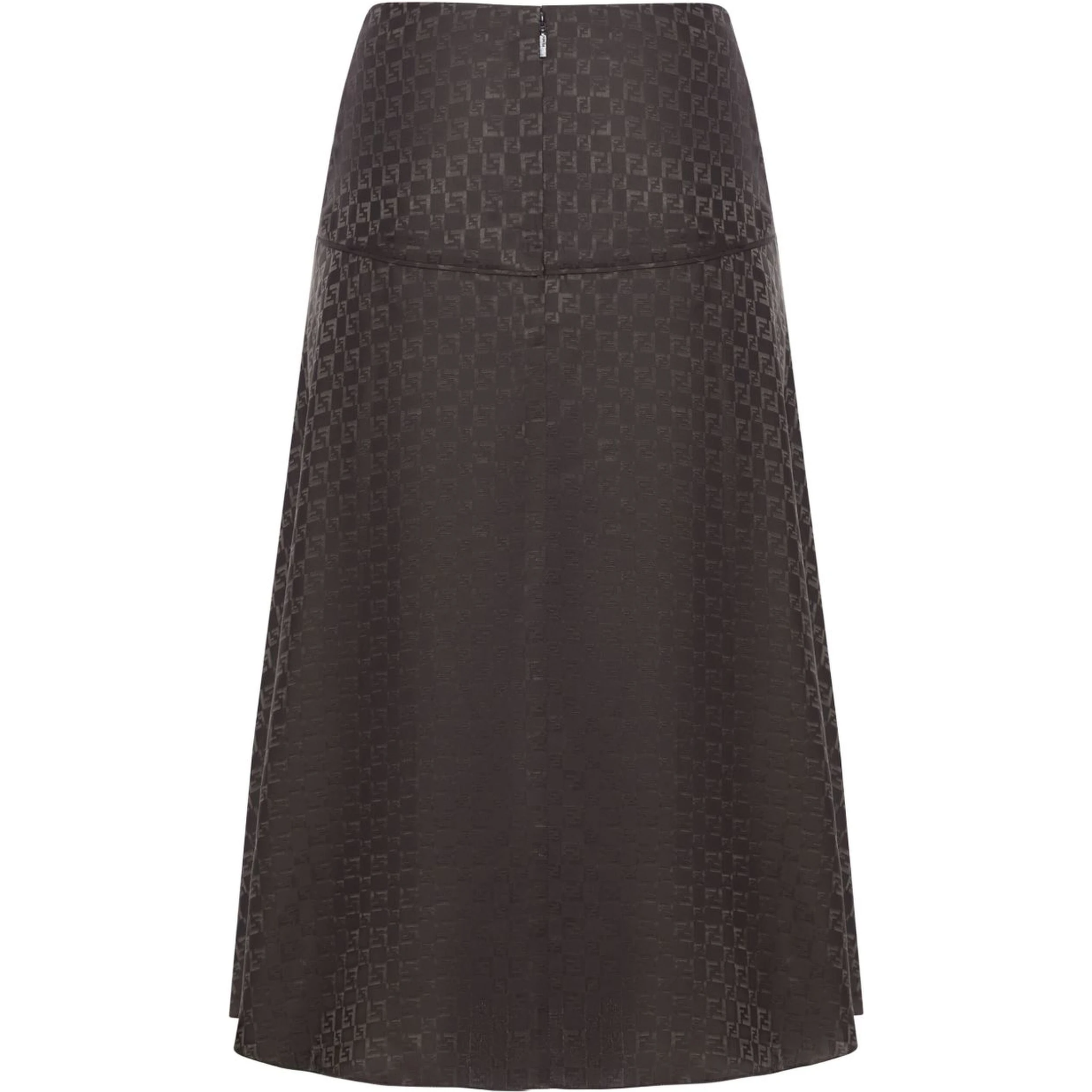 FF-jacquard midi skirt