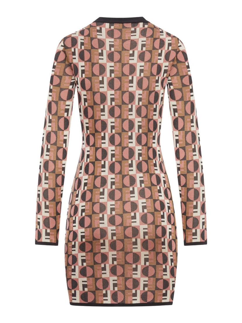 Optical geometric day dress