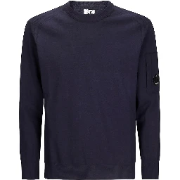 crew neck lens pocket jumper