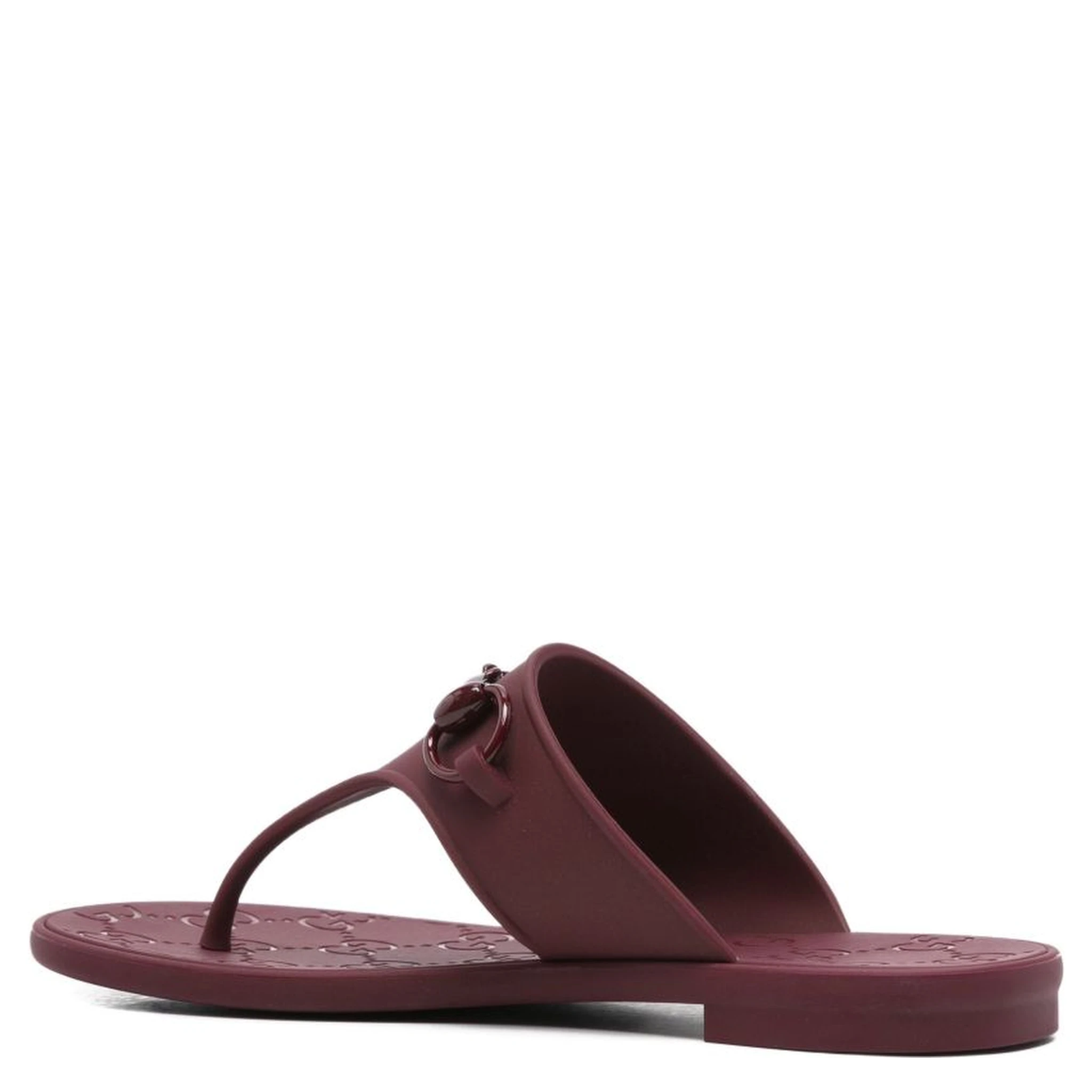 Maroon Open Toe Sandals In Burgundy
