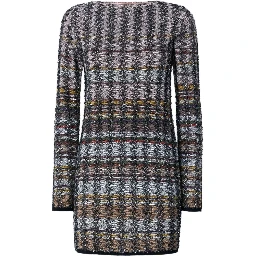 Embellished Houndstooth Mini Dress