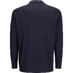 crew neck lens pocket jumper