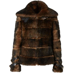 buckle fur jacket