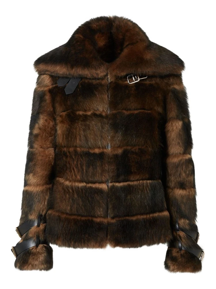 buckle fur jacket