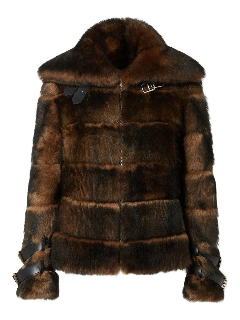 buckle fur jacket