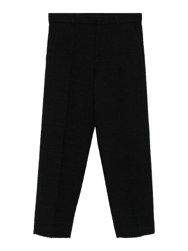 Women Cropped Trousers In Black