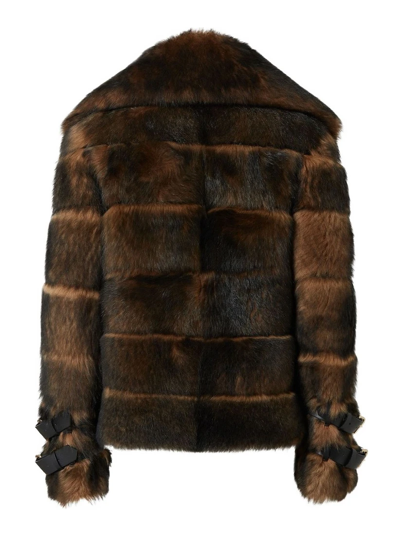 buckle fur jacket