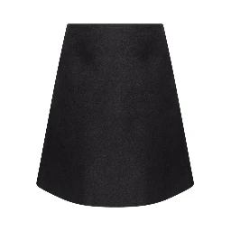 satin A-line skirt