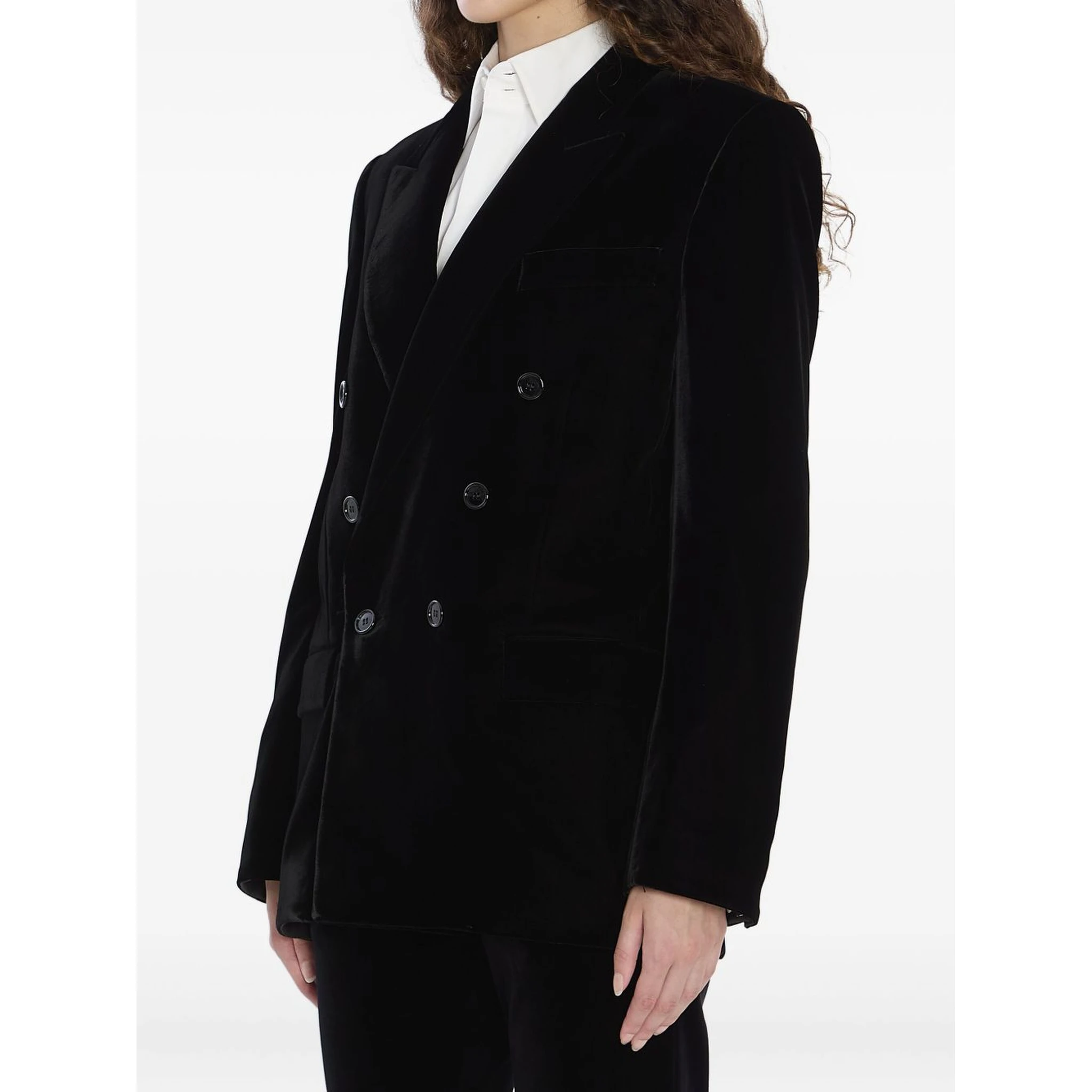 Cassandre Jacket In Velvet In Black