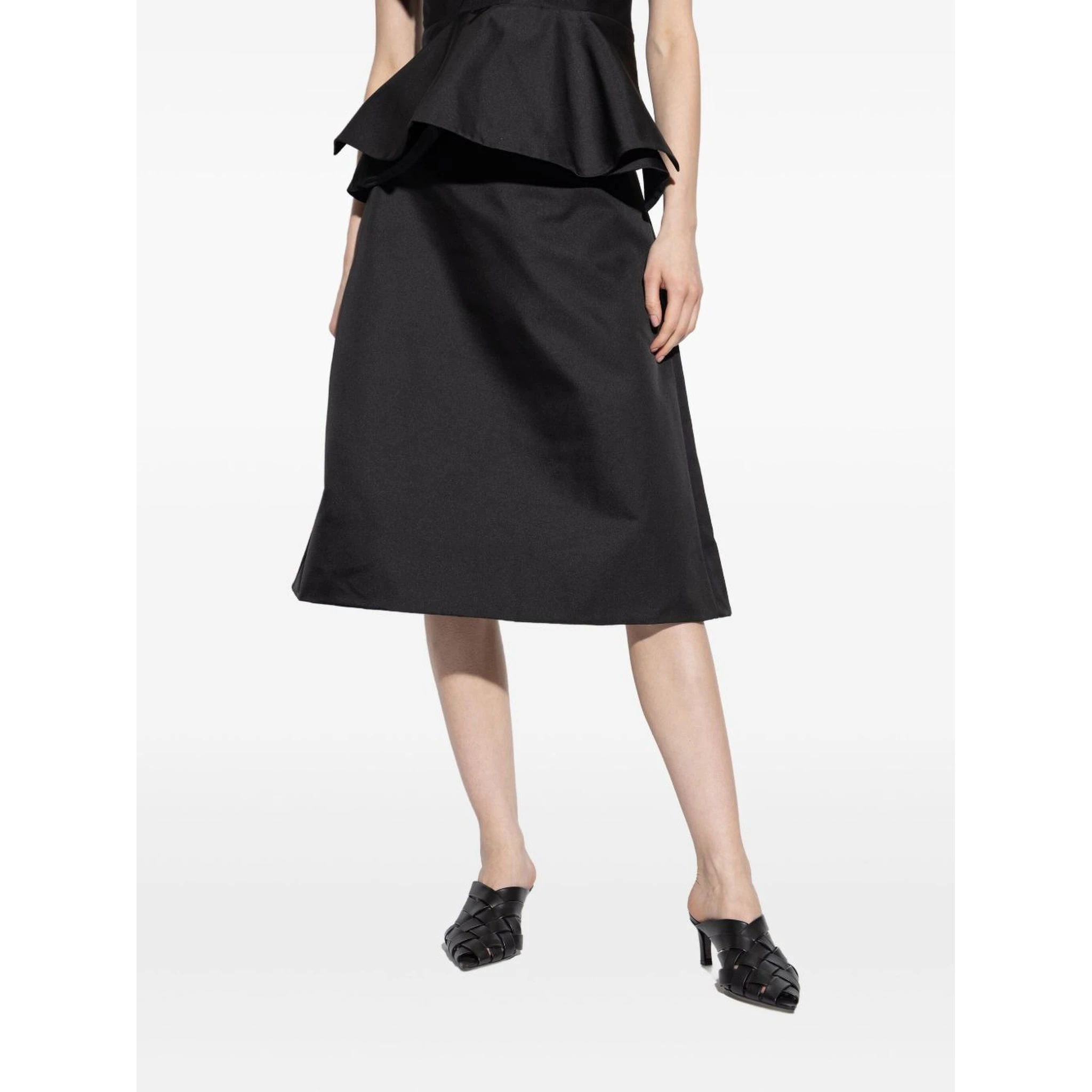 satin A-line skirt