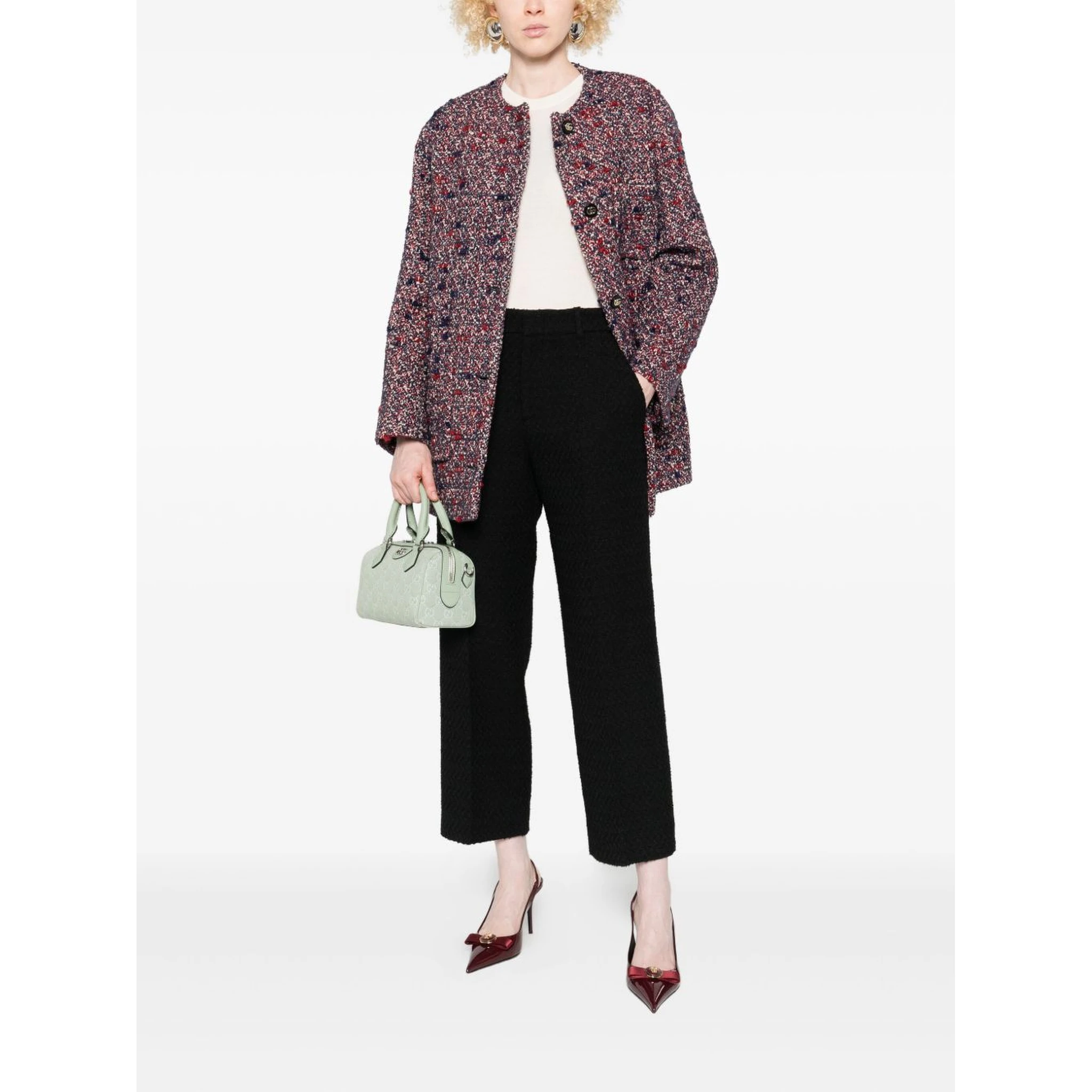 Women Cropped Trousers In Black