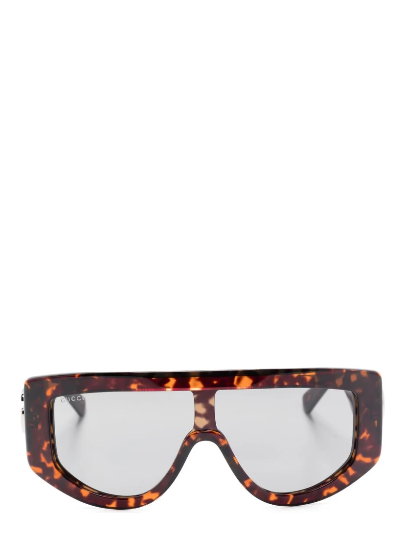 Rectangular Havana Sunglasses Women In Brown