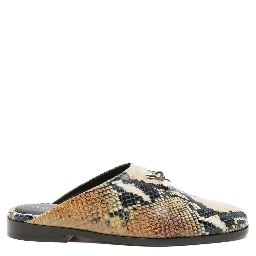 Alexander Mc Queen Leather Slippers In Multi
