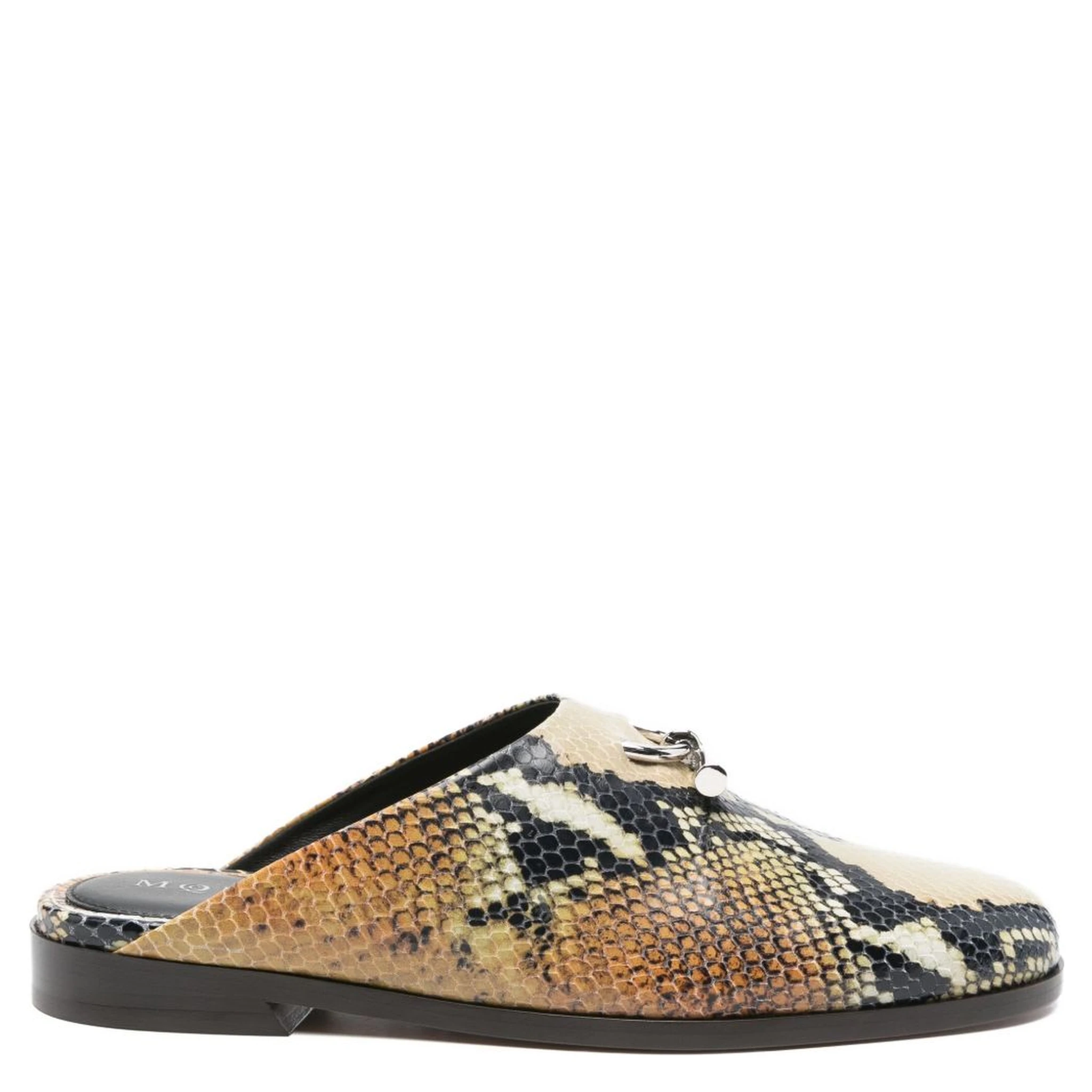 Alexander Mc Queen Leather Slippers In Multi