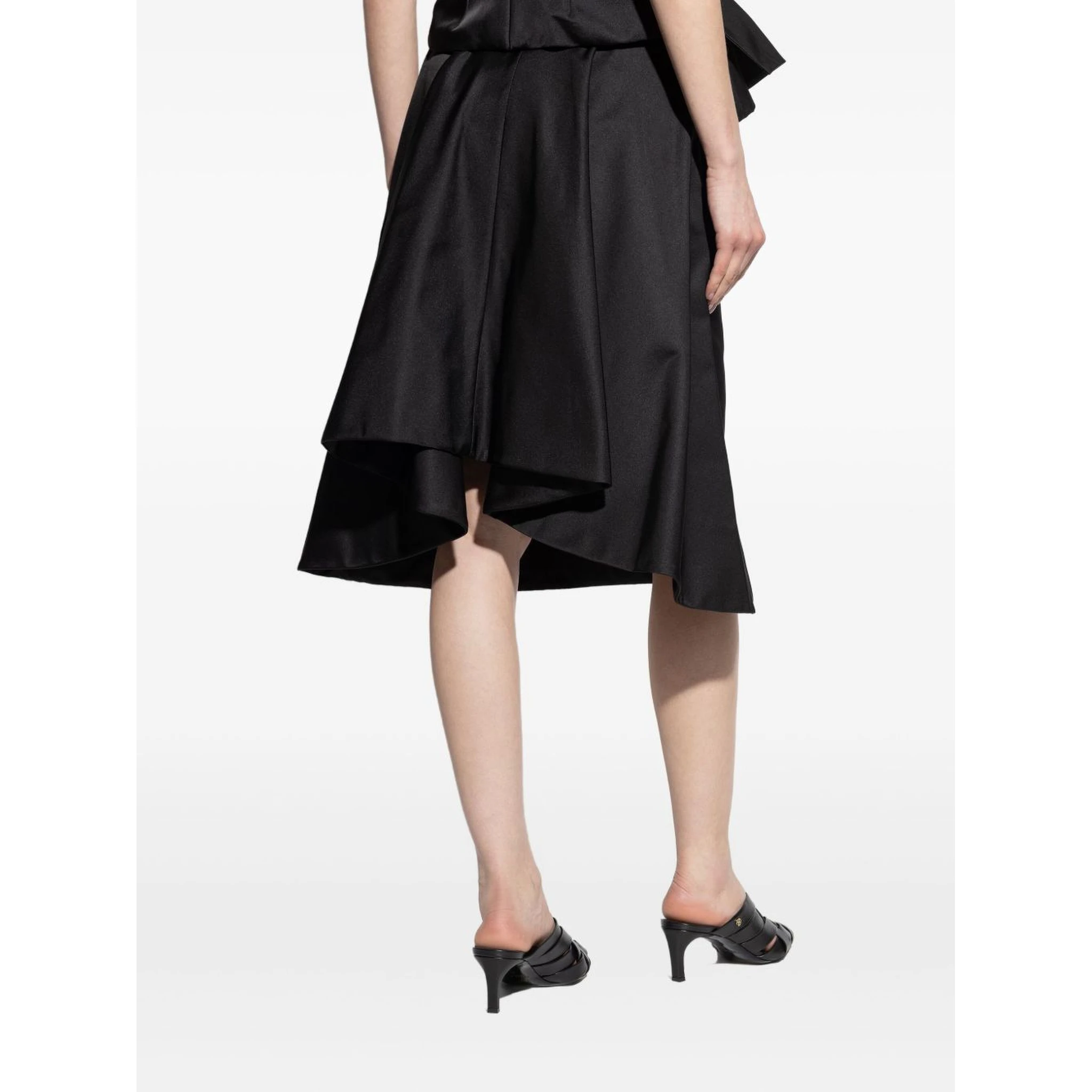 satin A-line skirt