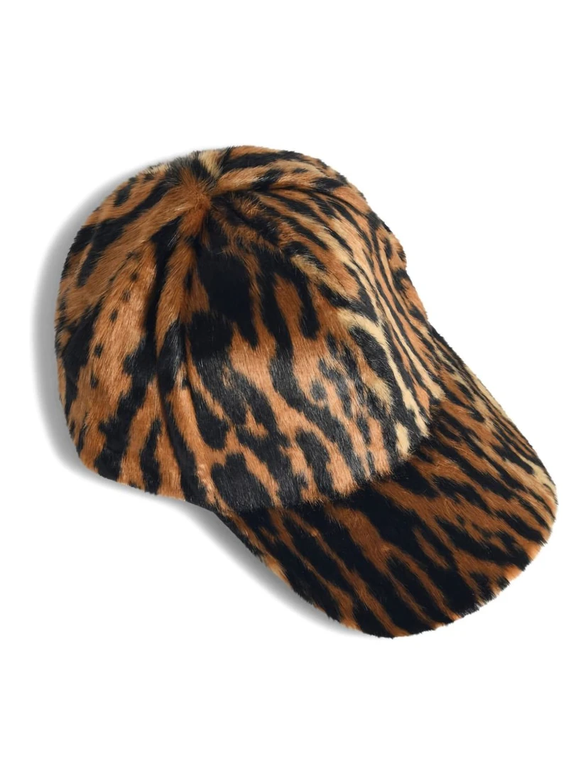 Cyrene animalier faux-fur cap