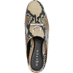 Alexander Mc Queen Leather Slippers In Multi