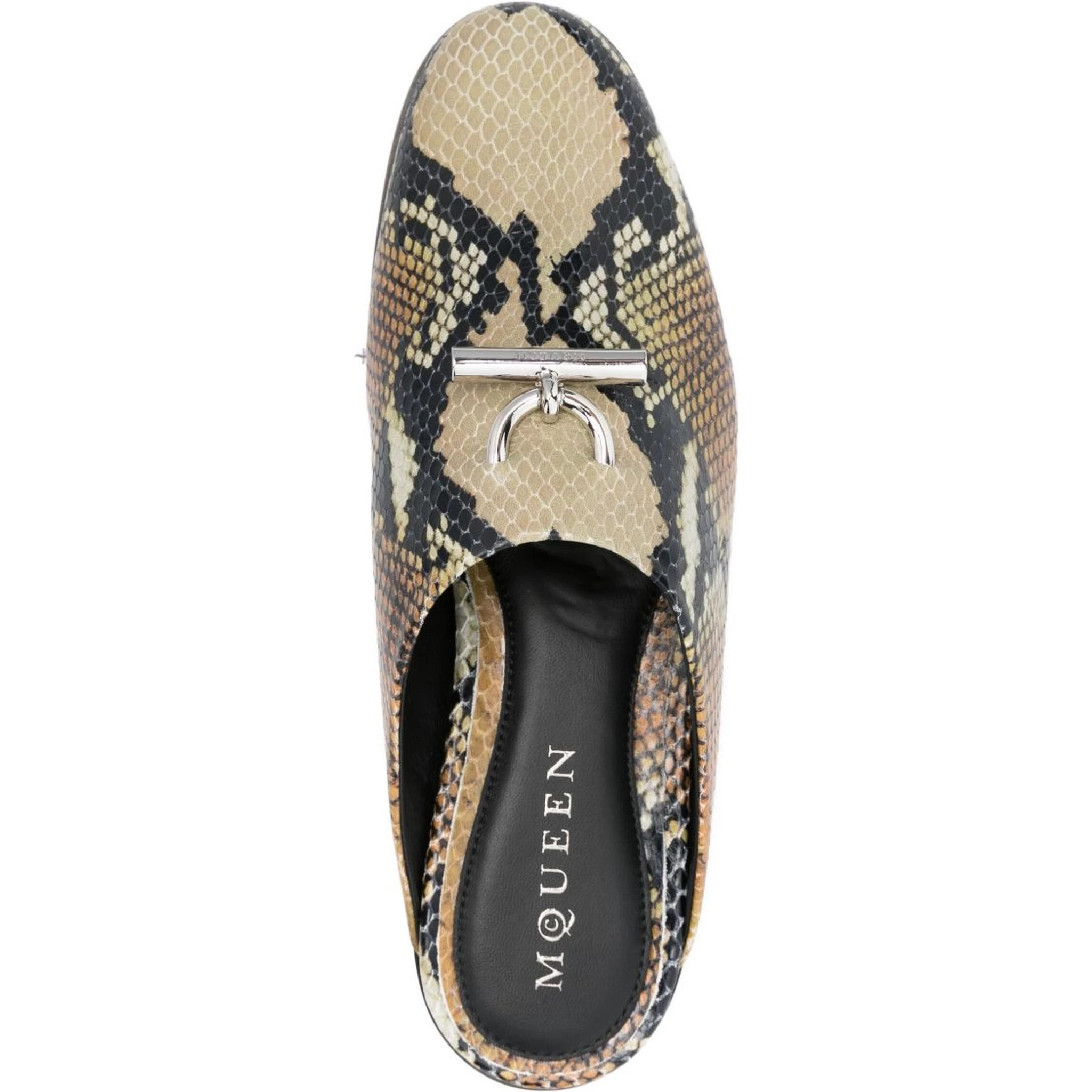 Alexander Mc Queen Leather Slippers In Multi