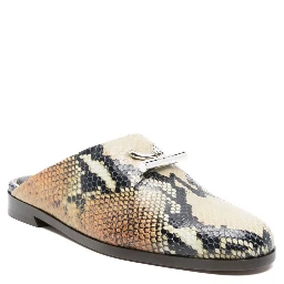 Alexander Mc Queen Leather Slippers In Multi