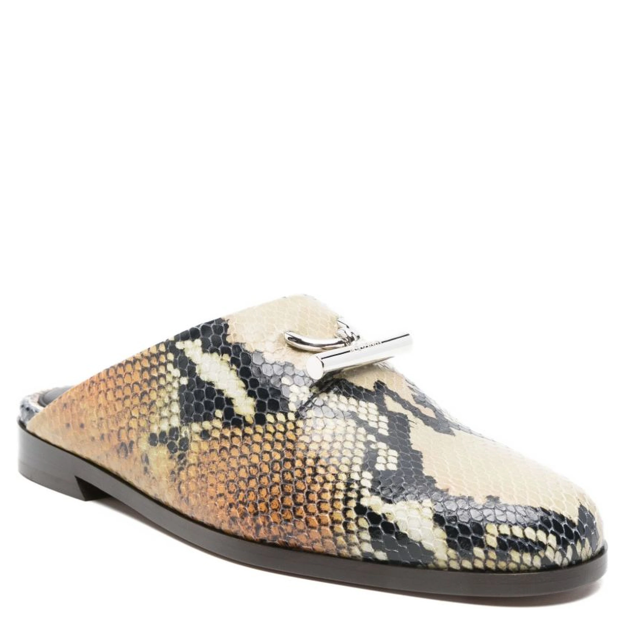 Alexander Mc Queen Leather Slippers In Multi