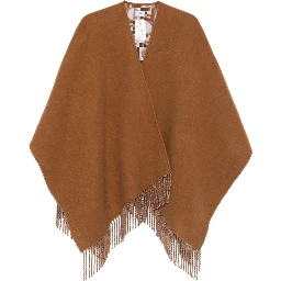 fringe-detail cape