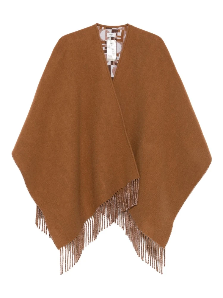 fringe-detail cape