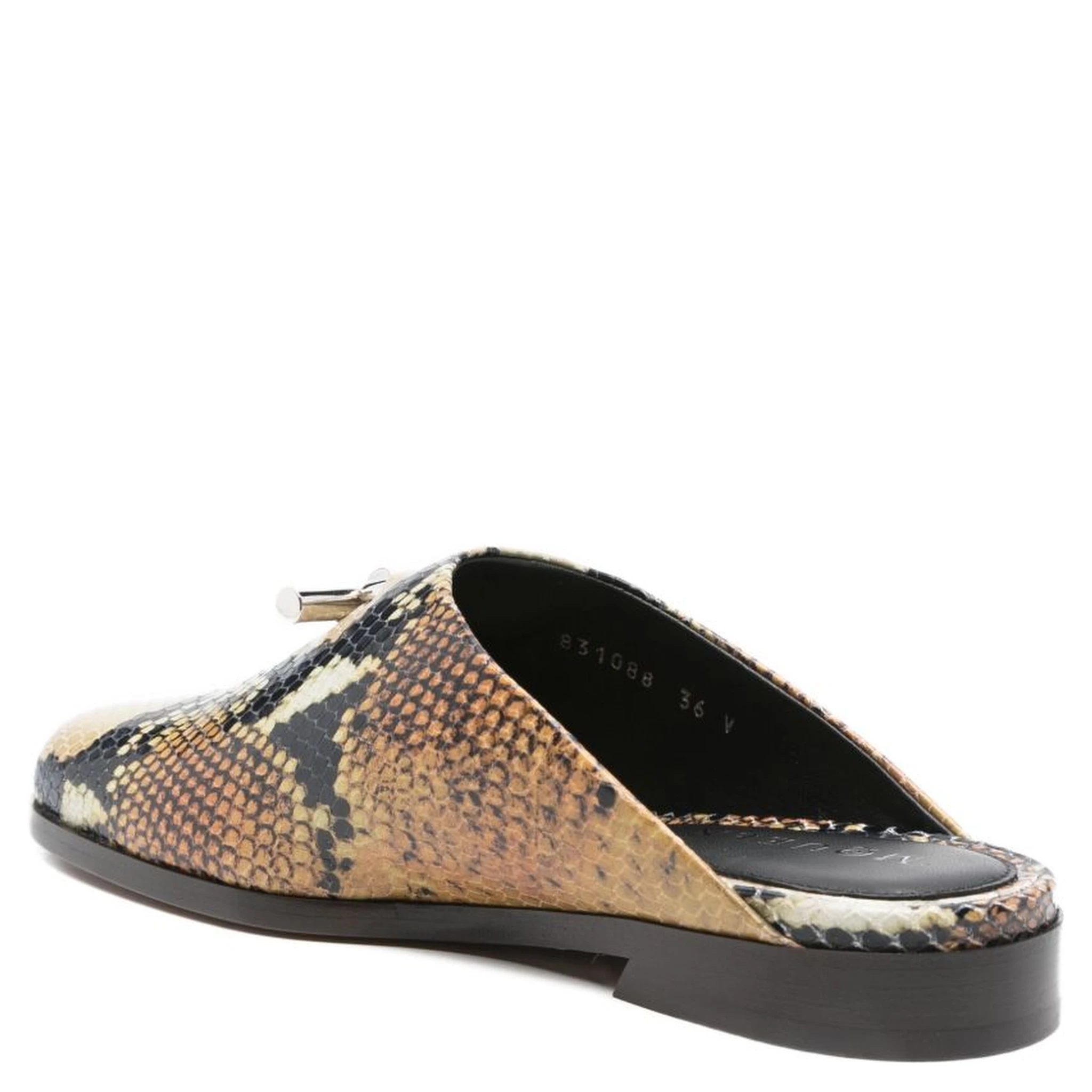 Alexander Mc Queen Leather Slippers In Multi